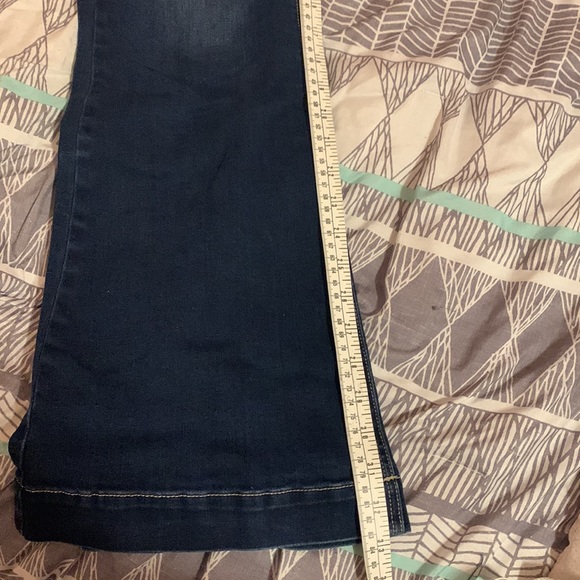 Kancan Side zip Dark Wash Flare Jeans, 9/28 - Picture 6 of 8